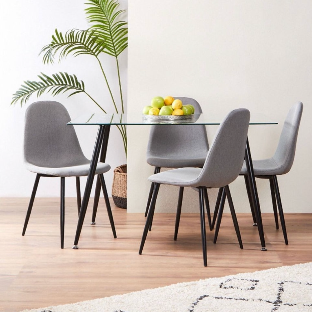 Mesa Rectangular Vidrio Negra 120cm