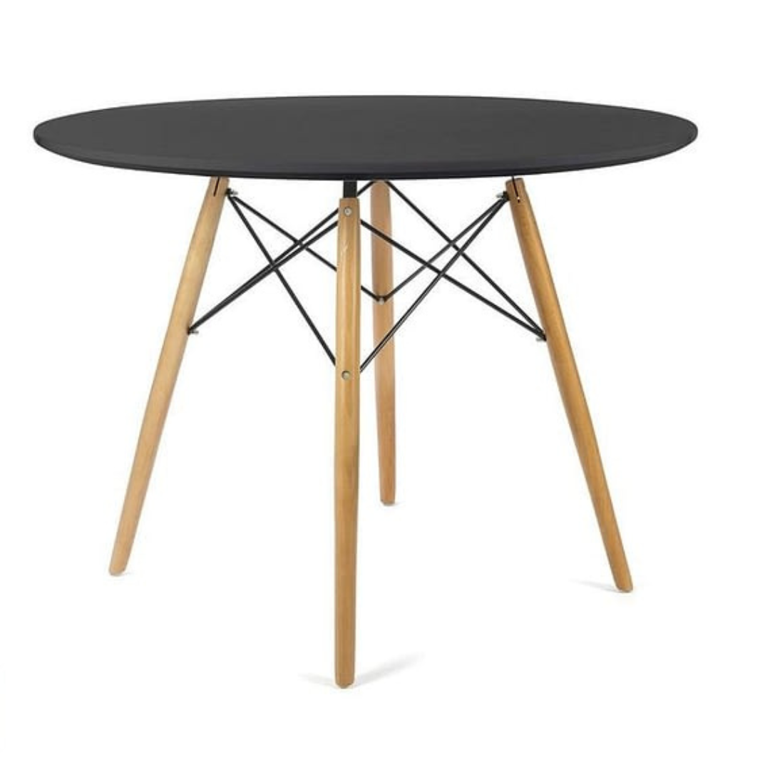 Mesa Redonda Eames Negra 80cm