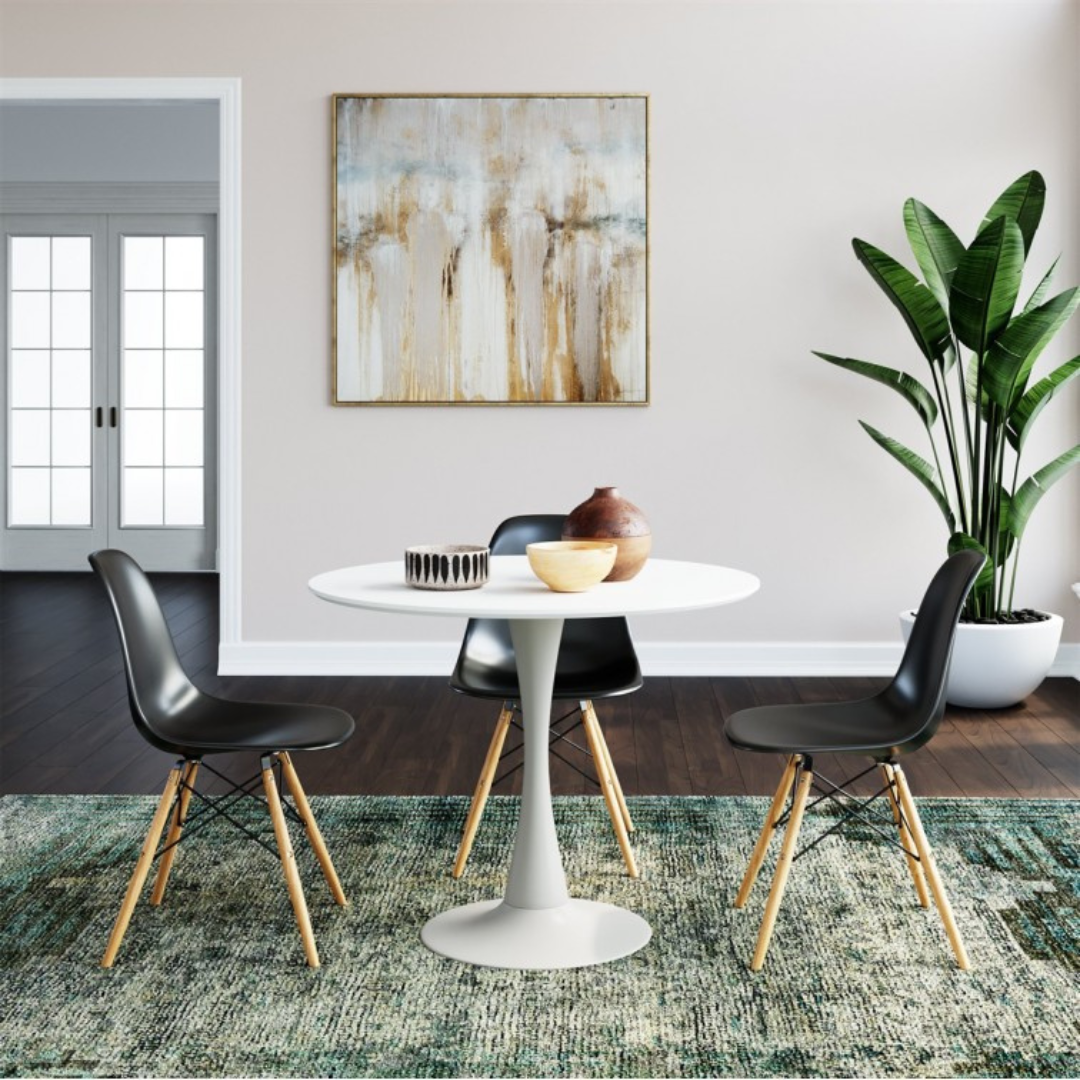 Mesa Tulip Redonda Blanca 100cm