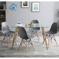 Comedor Roun Rectangular Oval 120x80cm - 4 Sillas Eames