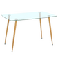 Mesa Rectangular Vidrio Oval 120x80 cm