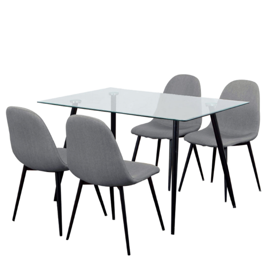 Comedor Vidrio 120x80cm - 4 Sillas Cooper