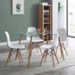 Mesa Rectangular Vidrio Oval 120x80 cm