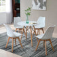 Comedor Redondo Blanco 80cm - 4 Sillas Tulip