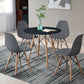 Comedor Eames Redondo Negro - 4 Sillas Eames
