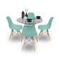 Comedor Vidrio 80cm  o 100cm - 4 Sillas Eames