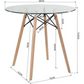 Mesa de Vidrio Eames Redonda 80cm