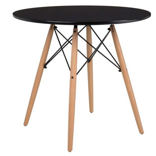 Mesa Redonda Eames Negra 80cm