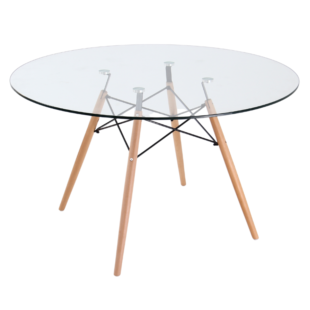 Mesa de Vidrio Eames Redonda 100cm