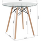 Comedor Vidrio 80cm  o 100cm - 4 Sillas Eames
