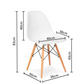 Comedor Vidrio 80cm - 4 Sillas Transparentes