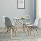 Mesa de Vidrio Eames Redonda 80cm