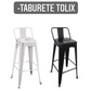 Taburete Tolix Blanco/Negro