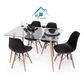 Comedor Vidrio 120x80 - 4 Sillas Eames