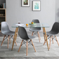 Mesa Rectangular Vidrio Oval 120x80 cm