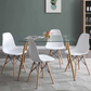Comedor Roun Rectangular Oval 120x80cm - 4 Sillas Eames